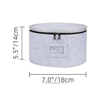 Felt Dish Storage Organizer for Plates, Cups & Spoons – Kitchen Storage Bag with Felt Dish Protector