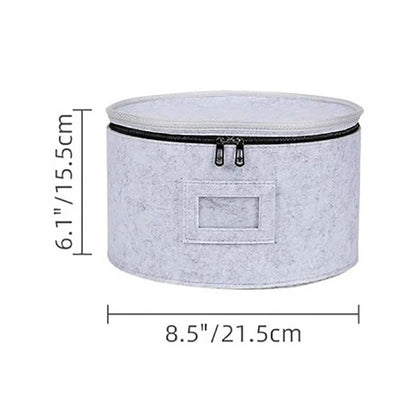 Felt Dish Storage Organizer for Plates, Cups & Spoons – Kitchen Storage Bag with Felt Dish Protector