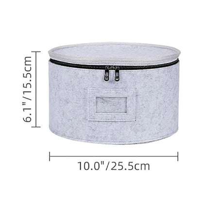 Felt Dish Storage Organizer for Plates, Cups & Spoons – Kitchen Storage Bag with Felt Dish Protector