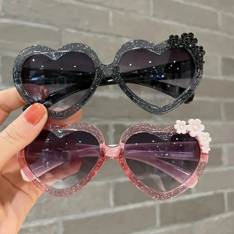Cute Flower Kids Sunglasses UV Protection Vintage Eyewear for Girls & Boys