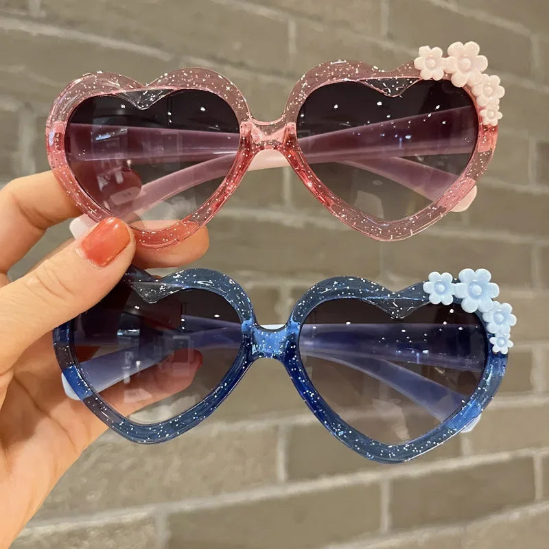 Cute Flower Kids Sunglasses UV Protection Vintage Eyewear for Girls & Boys