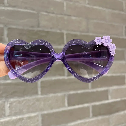 Cute Flower Kids Sunglasses UV Protection Vintage Eyewear for Girls & Boys