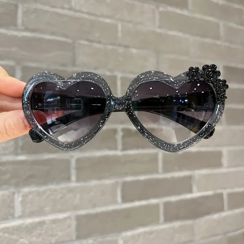 Cute Flower Kids Sunglasses UV Protection Vintage Eyewear for Girls & Boys