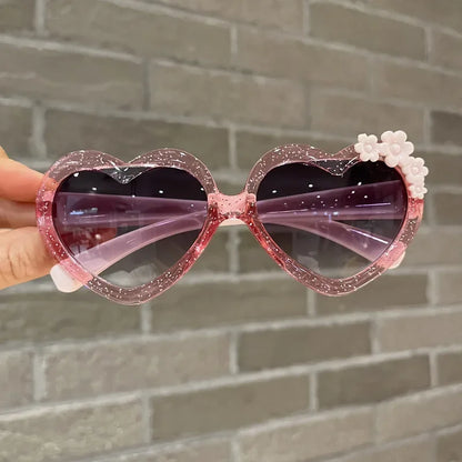 Cute Flower Kids Sunglasses UV Protection Vintage Eyewear for Girls & Boys
