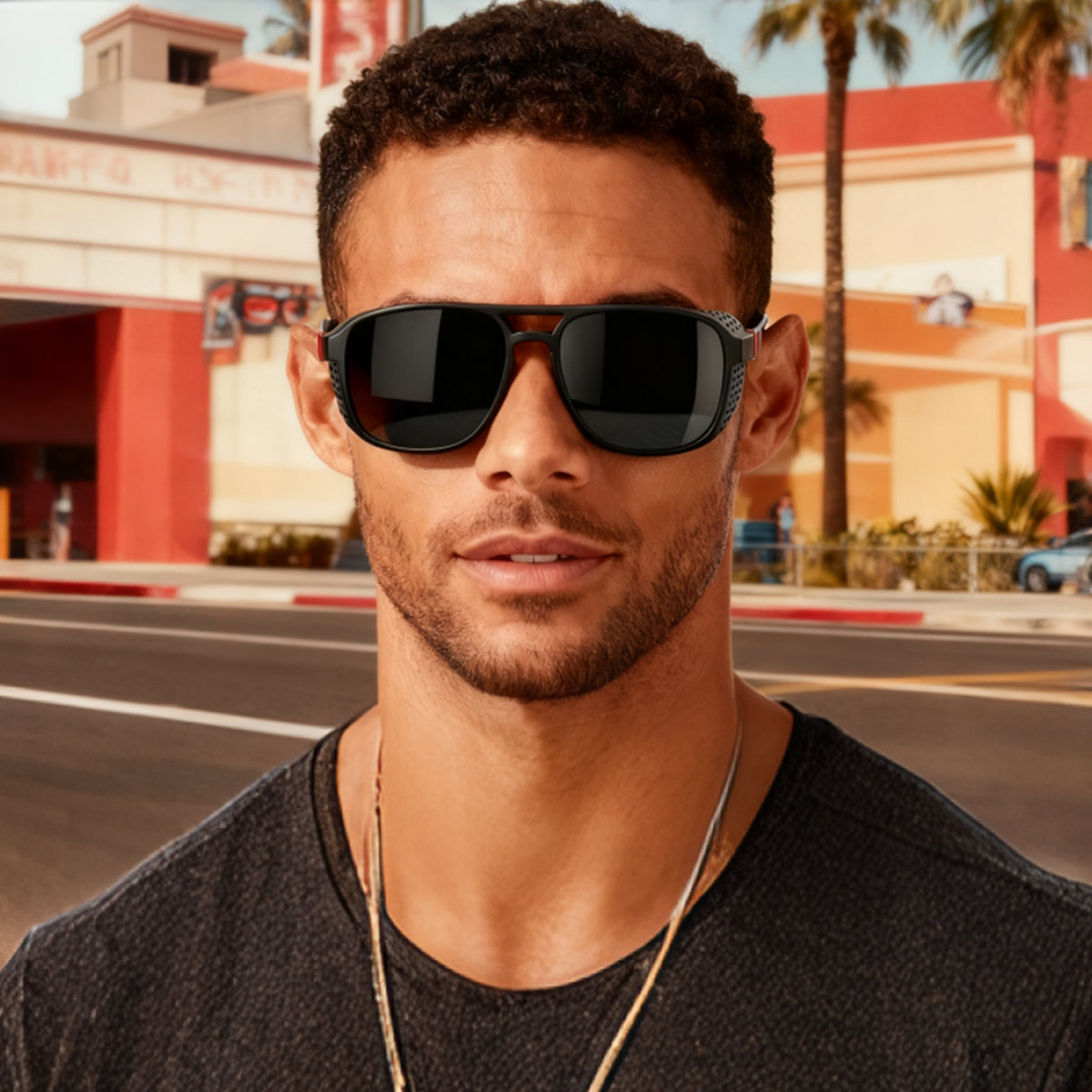 Polarized Sports Sunglasses UV Windproof Cycling Running Driving Eyewear