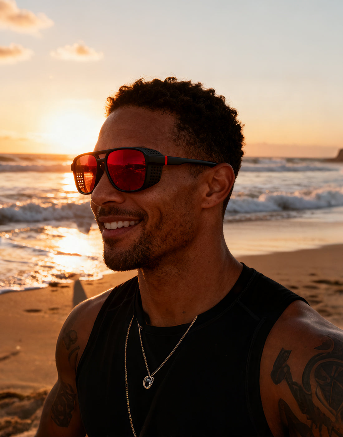 Polarized Sports Sunglasses UV Windproof Cycling Running Driving Eyewear