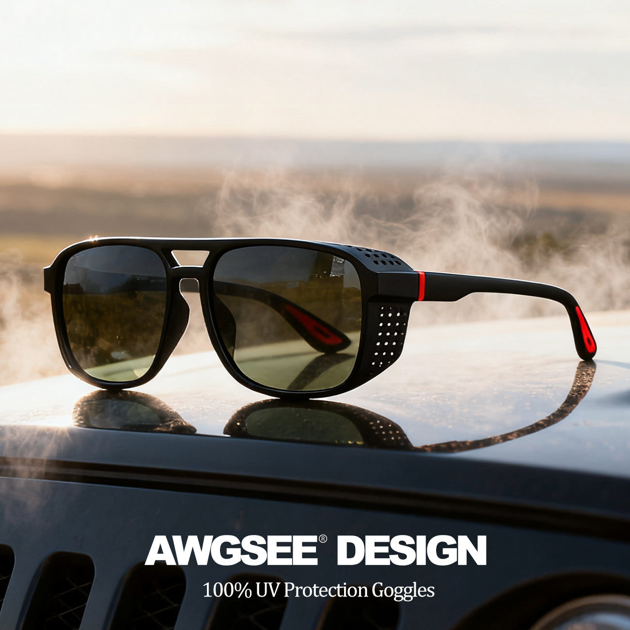 Polarized Sports Sunglasses UV Windproof Cycling Running Driving Eyewear