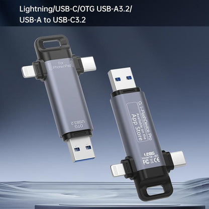 NK-951 3-in-1 USB 3.2 Flash Drive with Type-C & Lightning OTG Storage