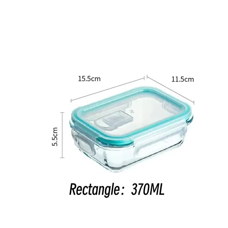 Glass Lunch Box Food Storage Container for Meal Prep and Bento Meals