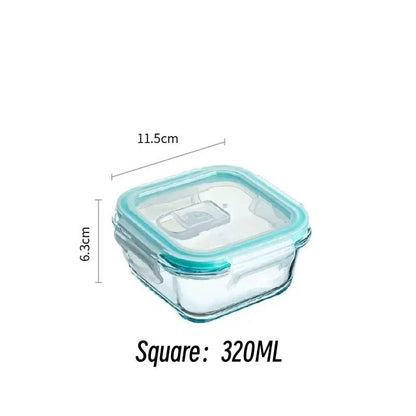 Glass Lunch Box Food Storage Container for Meal Prep and Bento Meals