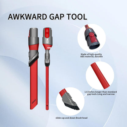 Ultra Narrow Dyson Crevice Tool Vacuum Crevice Brush Attachment for Dyson V7 V8 V10 V11 V12 V15