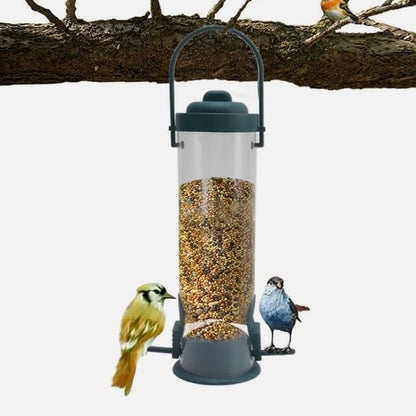 Spinning Squirrel Proof Bird Feeder Outdoor Hanging Wild Bird Feeder with Weight Activated Protection