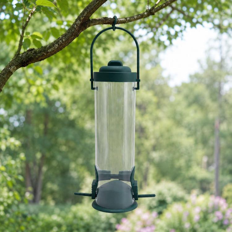 Spinning Squirrel Proof Bird Feeder Outdoor Hanging Wild Bird Feeder with Weight Activated Protection