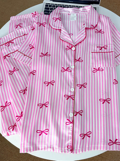 Luxury Silk Satin Pajamas Women Pajama Set Button Down Long Sleeve Sleepwear & Loungewear
