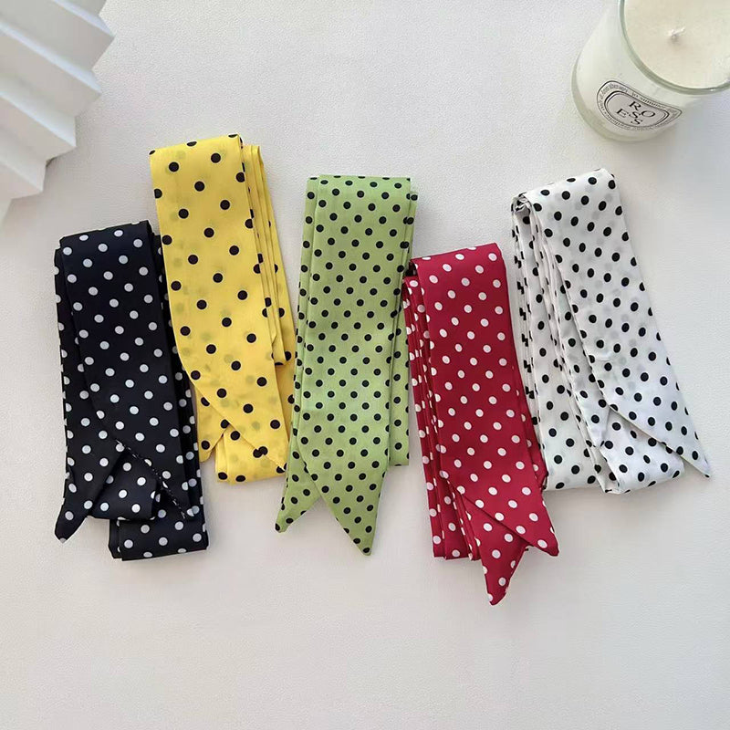 Elegant Printed Silk Hair Scarf Satin Neck Ribbon for Hair, Neck & Handbag Accessories