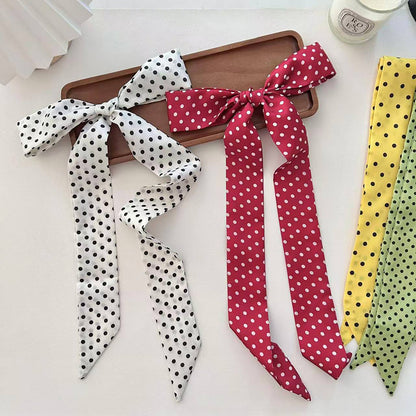Elegant Printed Silk Hair Scarf Satin Neck Ribbon for Hair, Neck & Handbag Accessories