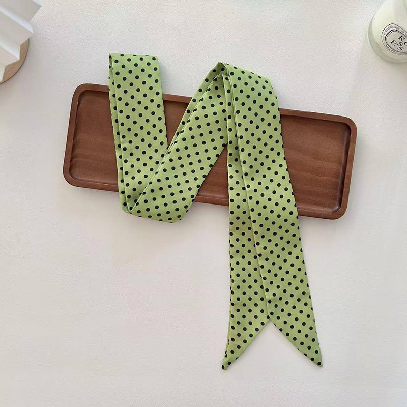 Elegant Printed Silk Hair Scarf Satin Neck Ribbon for Hair, Neck & Handbag Accessories