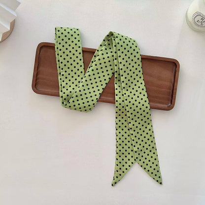 Elegant Printed Silk Hair Scarf Satin Neck Ribbon for Hair, Neck & Handbag Accessories