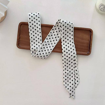 Elegant Printed Silk Hair Scarf Satin Neck Ribbon for Hair, Neck & Handbag Accessories