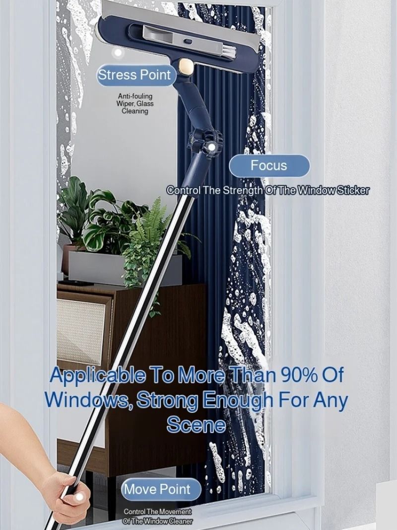 2 in 1 Telescopic Window Cleaner for Easy Glass Cleaning