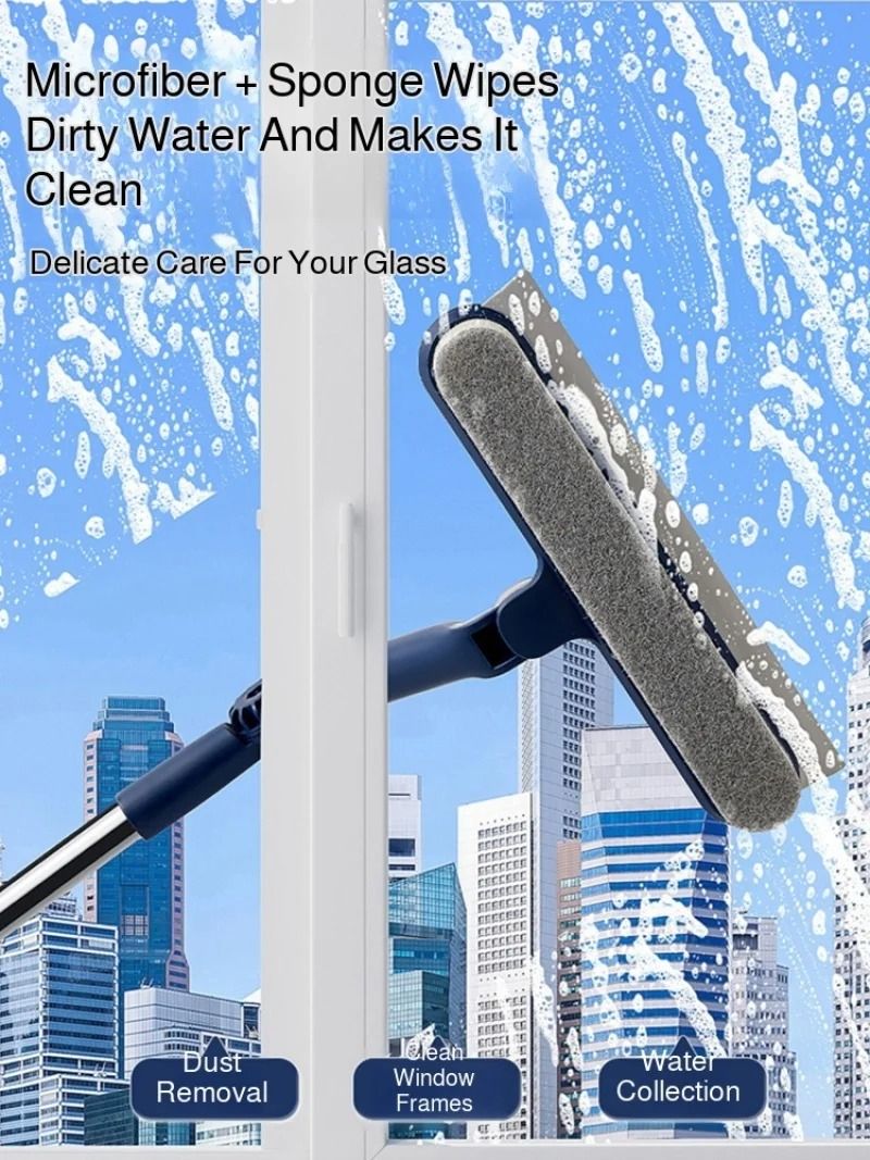 2 in 1 Telescopic Window Cleaner for Easy Glass Cleaning