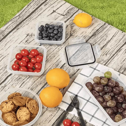 12-Piece BPA-Free Food Storage Container Set Airtight Kitchen & Pantry Organizers