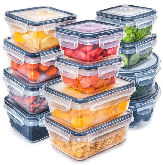 12-Piece BPA-Free Food Storage Container Set Airtight Kitchen & Pantry Organizers