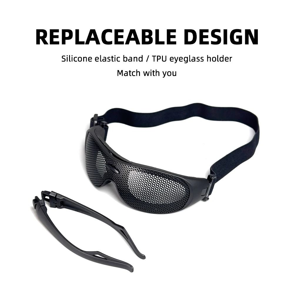 Tactical Hunting Steel Mesh Protective Goggles