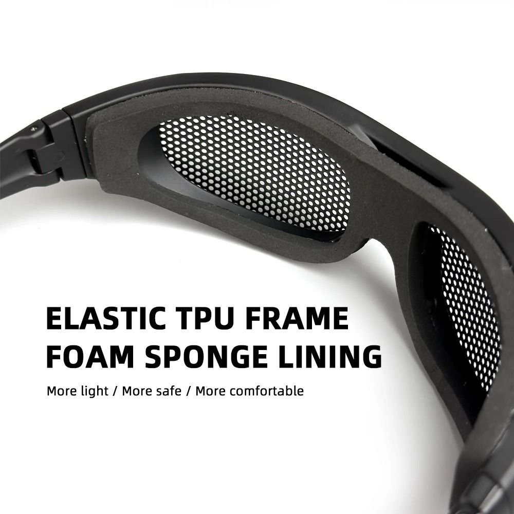 Tactical Hunting Steel Mesh Protective Goggles
