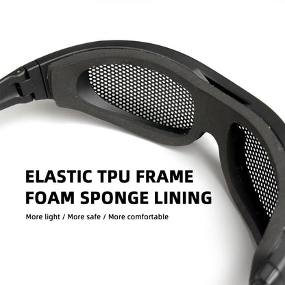 Tactical Hunting Steel Mesh Protective Goggles