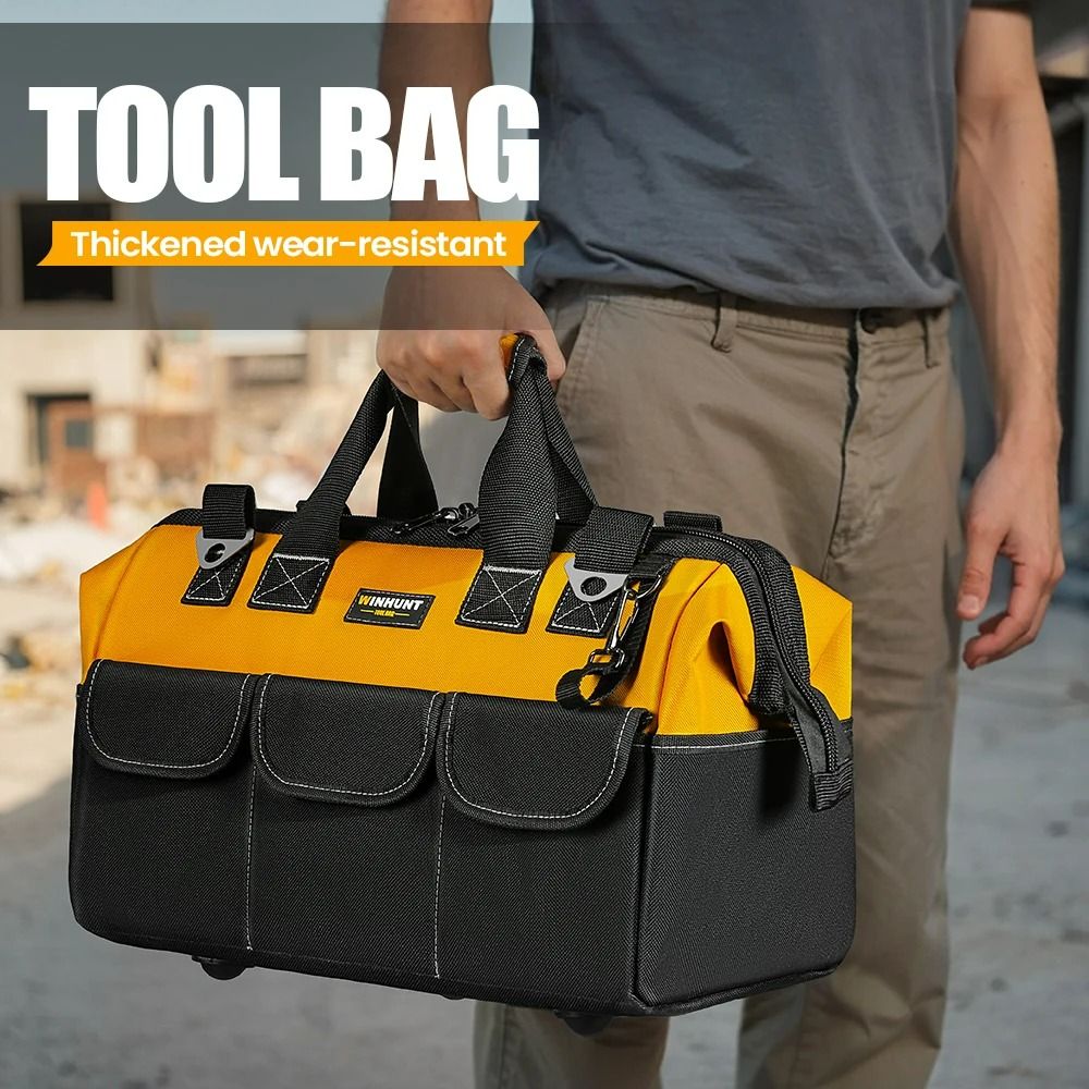 Tool Bag – 14-Pocket Portable Empty Storage Box Organizer with Adjustable Shoulder Strap
