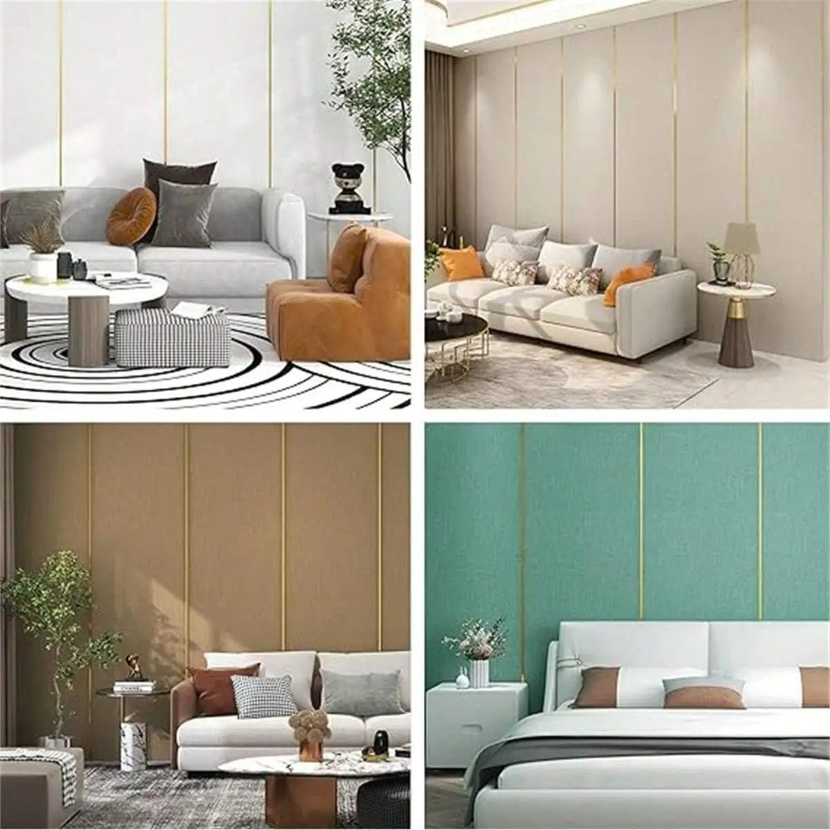 Gold Mirror Trim Molding – 8mm x 5M Self-Adhesive PVC Decorative Strip for Wall and Ceiling Accent Lines