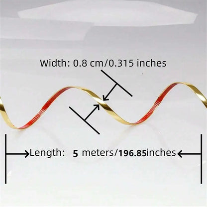Gold Mirror Trim Molding – 8mm x 5M Self-Adhesive PVC Decorative Strip for Wall and Ceiling Accent Lines