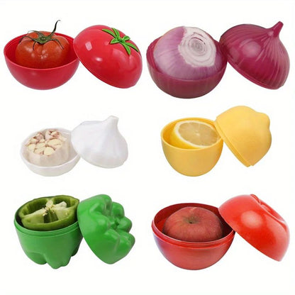 Airtight Plastic Vegetable & Fruit Storage Container – Fresh Food Crisper Box for Onion, Garlic & Green Pepper