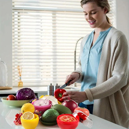 Airtight Plastic Vegetable & Fruit Storage Container – Fresh Food Crisper Box for Onion, Garlic & Green Pepper