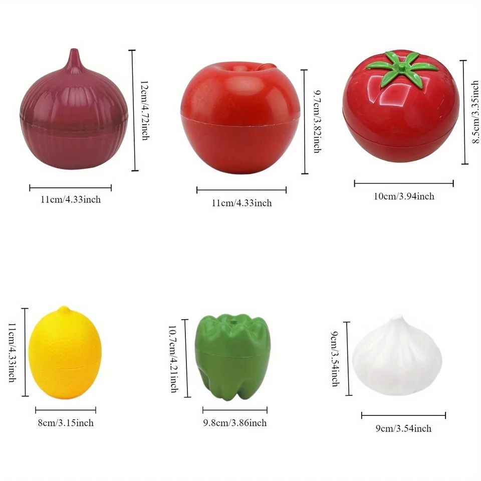 Airtight Plastic Vegetable & Fruit Storage Container – Fresh Food Crisper Box for Onion, Garlic & Green Pepper