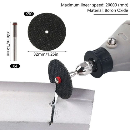 54-Piece Abrasive Cutting Disc Set