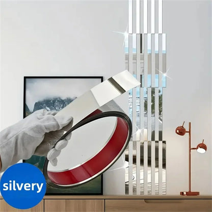 Stainless Steel Self-Adhesive Wall & Furniture Trim – Flat Decorative Metallic Edge Strip for Living Room