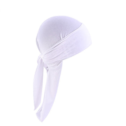 Soft Velvet Long Tail Unisex Durag Wave Cap Breathable Head Wrap Bandana