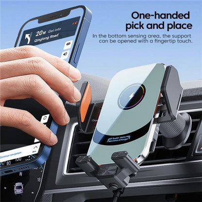 X16 Magnetic Car Phone Mount Smart Sensor Wireless Car Charger Auto Clamp Fast Charging Holder