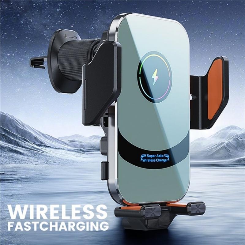 X16 Magnetic Car Phone Mount Smart Sensor Wireless Car Charger Auto Clamp Fast Charging Holder