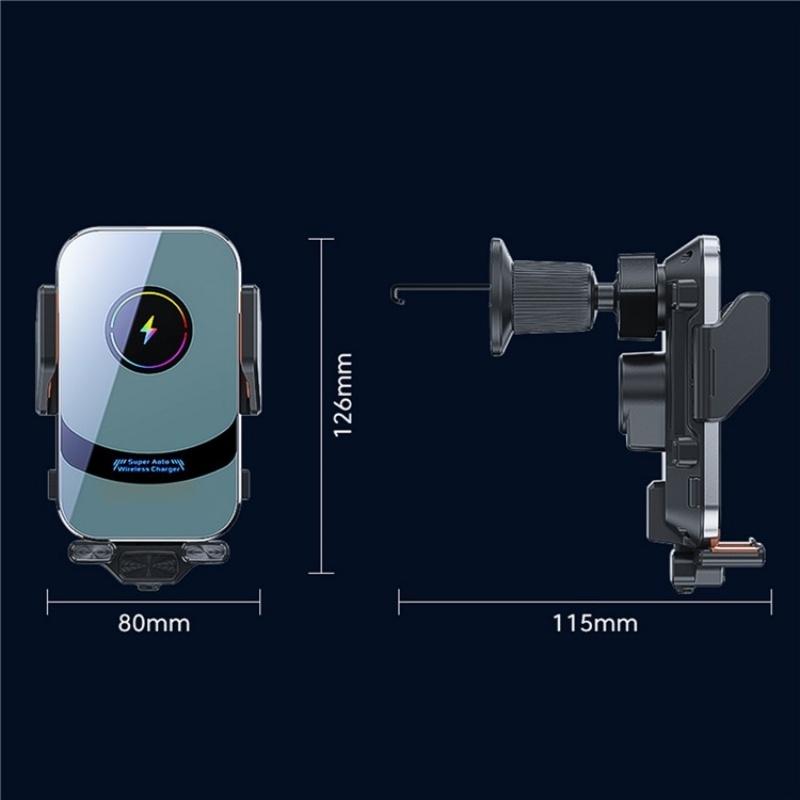 X16 Magnetic Car Phone Mount Smart Sensor Wireless Car Charger Auto Clamp Fast Charging Holder