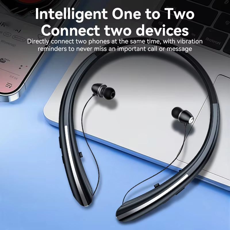 Neckband Bluetooth Earbuds Noise Cancelling Waterproof Wireless Neckband Headphones
