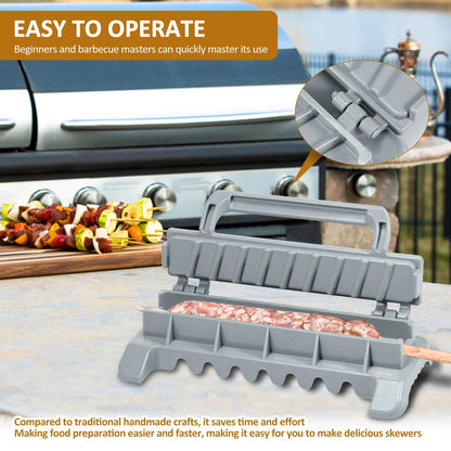 Reusable Kebab Maker Manual Kebab Press BBQ Skewer Maker for Homemade Meat Skewers