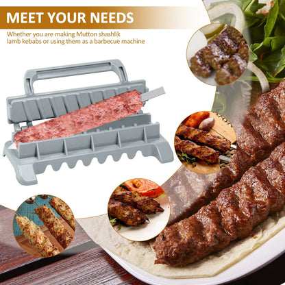 Reusable Kebab Maker Manual Kebab Press BBQ Skewer Maker for Homemade Meat Skewers