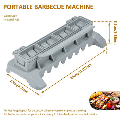 Reusable Kebab Maker Manual Kebab Press BBQ Skewer Maker for Homemade Meat Skewers