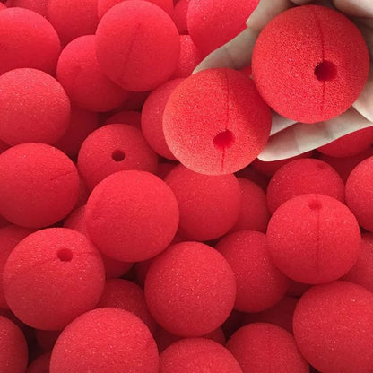 Classic Red Foam Clown Noses (100-Piece Bulk Set)