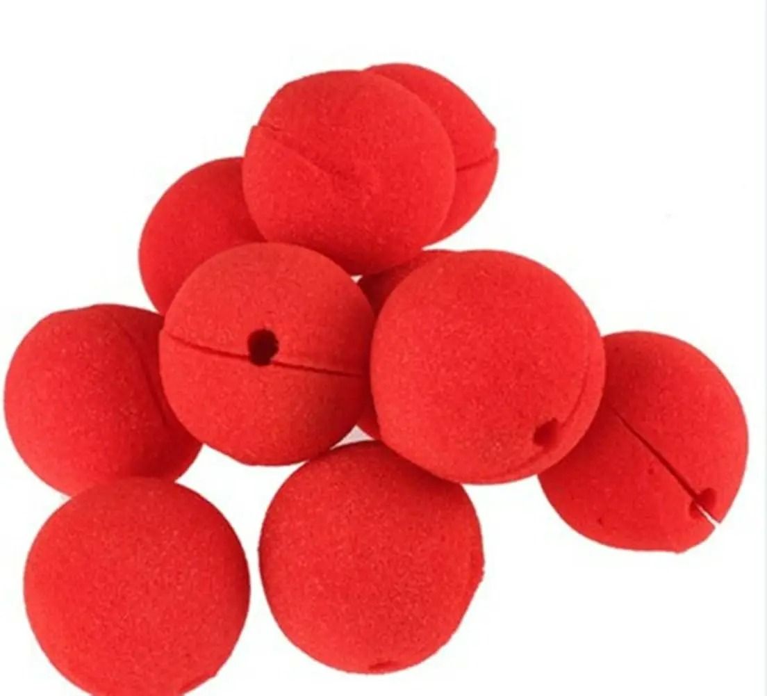 Classic Red Foam Clown Noses (100-Piece Bulk Set)