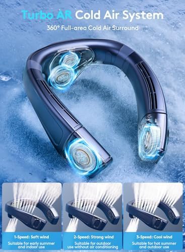 Neck Fan Portable Neck Air Conditioner with Cooling Plate Rechargeable