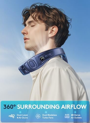 Neck Fan Portable Neck Air Conditioner with Cooling Plate Rechargeable